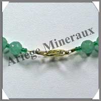 AVENTURINE - Collier Perles Facetes 8 et 12 mm en dgrad - 46 cm - A002