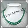 AVENTURINE - Collier Perles Facetes 8 et 12 mm en dgrad - 47 cm - A003 Brsil