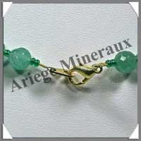 AVENTURINE - Collier Perles Facetes 8 et 12 mm en dgrad - 47 cm - A003