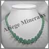 AVENTURINE - Collier Perles Facetes 8 et 12 mm en dgrad - 47 cm - A005 Brsil