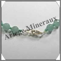 AVENTURINE - Collier Perles Facetes 8 et 12 mm en dgrad - 46 cm - A006