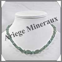 AVENTURINE - Collier Compos - Twist 12x6 mm et Perles de 8 mm - 45 cm - M001