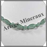 AVENTURINE - Collier Compos - Twist 12x6 mm et Perles de 8 mm - 45 cm - M001