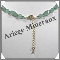 AVENTURINE - Collier Compos - Twist 12x6 mm et Perles de 8 mm - 45 cm - M001