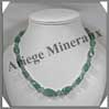 AVENTURINE - Collier Compos - Twist 14x8 mm et Perles 8 mm - 48 cm - M003 Brsil