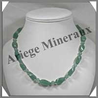 AVENTURINE - Collier Compos - Twist 14x8 mm et Perles 8 mm - 48 cm - M003