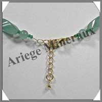 AVENTURINE - Collier Compos - Twist 14x8 mm et Perles 8 mm - 48 cm - M003