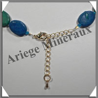 AZURITE CHRYSOCOLLE - Collier Compos - Ovales 15x10 mm - 42 cm - M001