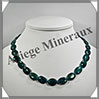 AZURITE CHRYSOCOLLE - Collier Compos - Ovales 15x10 mm - 46 cm - M002 Afrique du Sud
