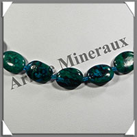 AZURITE CHRYSOCOLLE - Collier Compos - Ovales 15x10 mm - 46 cm - M002