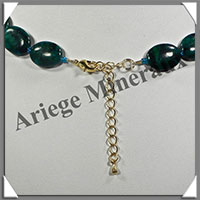 AZURITE CHRYSOCOLLE - Collier Compos - Ovales 15x10 mm - 46 cm - M002