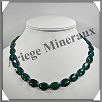 AZURITE CHRYSOCOLLE - Collier Compos - Ovales 15x10 mm - 46 cm - M003