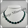 AZURITE CHRYSOCOLLE - Collier Compos - Ovales 15x10 mm - 46 cm - M004 Afrique du Sud