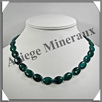 AZURITE CHRYSOCOLLE - Collier Compos - Ovales 15x10 mm - 46 cm - M005
