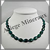 AZURITE CHRYSOCOLLE - Collier Compos - Ovales 15x10 mm - 46 cm - M006 Afrique du Sud