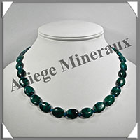 AZURITE CHRYSOCOLLE - Collier Compos - Ovales 15x10 mm - 46 cm - M006