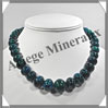 AZURITE CHRYSOCOLLE - Collier Perles 10  20 mm en dgrad - 45 cm - M002 Afrique du Sud