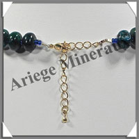 AZURITE CHRYSOCOLLE - Collier Perles 10  20 mm en dgrad - 45 cm - M002