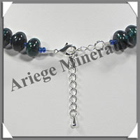 AZURITE CHRYSOCOLLE - Collier Perles 10  20 mm en dgrad - 44 cm - M003