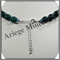 AZURITE CHRYSOCOLLE - Collier Perles 10  20 mm en dgrad - 46 cm - M004