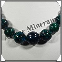 AZURITE CHRYSOCOLLE - Collier Perles 10  20 mm en dgrad - 46 cm - M005