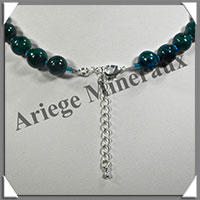 AZURITE CHRYSOCOLLE - Collier Perles 10  20 mm en dgrad - 46 cm - M005
