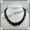 AZURITE CHRYSOCOLLE - Collier Perles 10  20 mm en dgrad - 46 cm - M007 Afrique du Sud