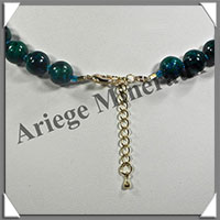 AZURITE CHRYSOCOLLE - Collier Perles 10  20 mm en dgrad - 46 cm - M007