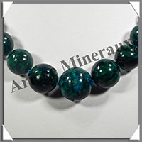 AZURITE CHRYSOCOLLE - Collier Perles 10  20 mm en dgrad - 46 cm - M008