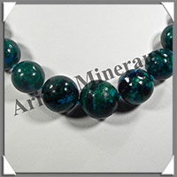 AZURITE CHRYSOCOLLE - Collier Perles 10  20 mm en dgrad - 46 cm - M009
