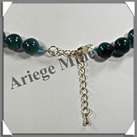 AZURITE CHRYSOCOLLE - Collier Perles 10  20 mm en dgrad - 46 cm - M009