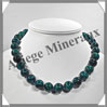 AZURITE CHRYSOCOLLE - Collier Perles 14 mm - 47 cm - M001 Afrique du Sud