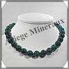 AZURITE CHRYSOCOLLE - Collier Perles 14 mm - 47 cm - M002 Afrique du Sud