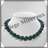 AZURITE CHRYSOCOLLE - Collier Perles 14 mm - 47 cm - M003 Afrique du Sud