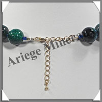 AZURITE CHRYSOCOLLE - Collier Perles 14 mm - 47 cm - M003