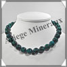 AZURITE CHRYSOCOLLE - Collier Perles 14 mm - 47 cm - M004 Afrique du Sud
