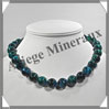 AZURITE CHRYSOCOLLE - Collier Perles 14 mm - 47 cm - M005 Afrique du Sud
