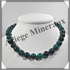 AZURITE CHRYSOCOLLE - Collier Perles 14 mm - 47 cm - M006 Afrique du Sud