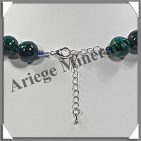 AZURITE CHRYSOCOLLE - Collier Perles 14 mm - 47 cm - M006