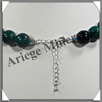 AZURITE CHRYSOCOLLE - Collier Perles 14 mm - 46 cm - M007