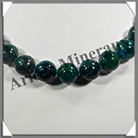 AZURITE CHRYSOCOLLE - Collier Perles 14 mm - 46 cm - M008