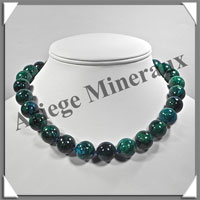 AZURITE CHRYSOCOLLE - Collier Perles 16 mm - 45 cm - M002