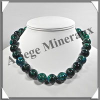 AZURITE CHRYSOCOLLE - Collier Perles 16 mm - 45 cm - M003