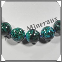 AZURITE CHRYSOCOLLE - Collier Perles 16 mm - 45 cm - M003