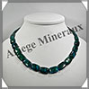 AZURITE CHRYSOCOLLE - Collier Compos - Rectangles 15x10 mm - 46 cm - M002 Afrique du Sud