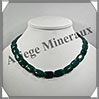 AZURITE CHRYSOCOLLE - Collier Compos - Rectangles 15x10 mm - 46 cm - M004 Afrique du Sud