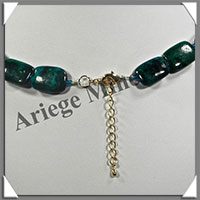 AZURITE CHRYSOCOLLE - Collier Compos - Rectangles 15x10 mm - 46 cm - M004