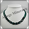 AZURITE CHRYSOCOLLE - Collier Compos - Rectangles 15x10 mm - 46 cm - M005 Afrique du Sud