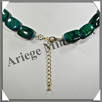 AZURITE CHRYSOCOLLE - Collier Compos - Rectangles 15x10 mm - 46 cm - M005
