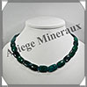 AZURITE CHRYSOCOLLE - Collier Compos - Rectangles 15x10 mm - 46 cm - M006 Afrique du Sud